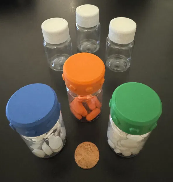 Nắp Chai Thuốc Du Lịch Nhiều Màu Sắc - Image 1