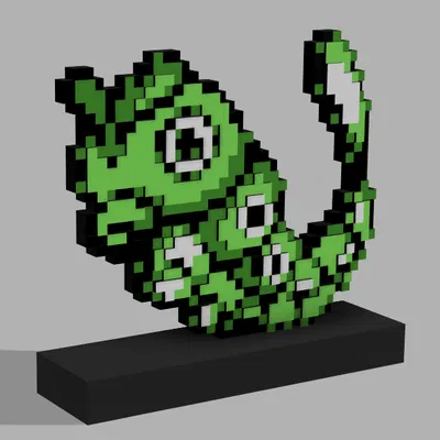 Sâu Bướm Dễ Thương Phong Cách 8bit Retro Không Phải Caterpie