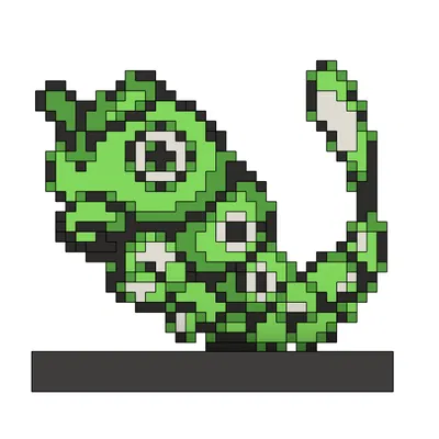 Sâu Bướm Dễ Thương Phong Cách 8bit Retro Không Phải Caterpie