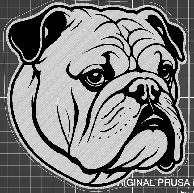 Trang Trí Tường Mặt Bulldog Đa Sắc Màu - Image 1