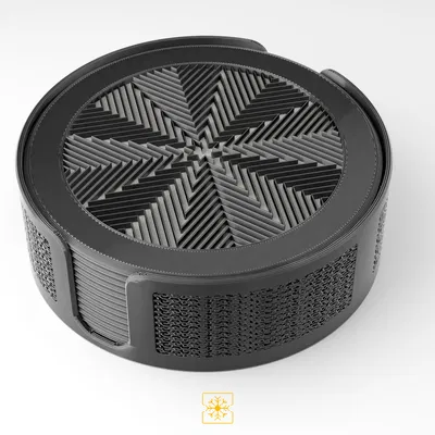 Freezing Pixels - Đế Lót Ly Họa Tiết Lưới - Bộ 12 Cái