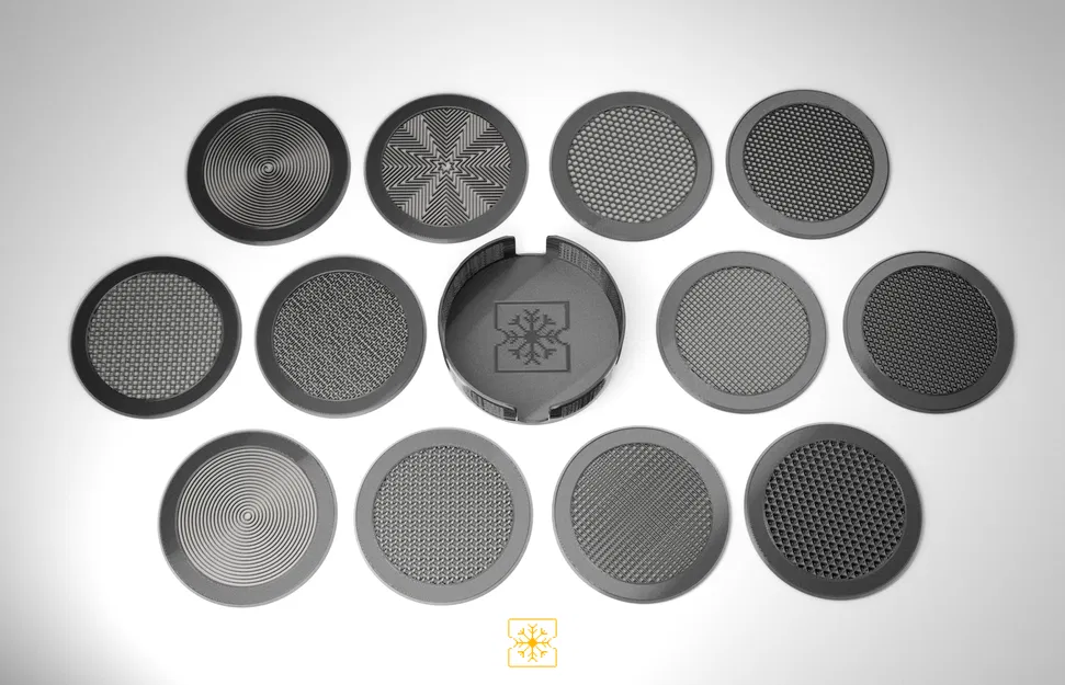 Freezing Pixels - Đế Lót Ly Họa Tiết Lưới - Bộ 12 Cái - Image 4