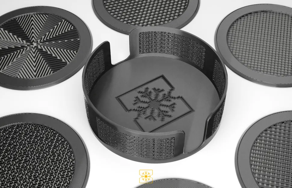 Freezing Pixels - Đế Lót Ly Họa Tiết Lưới - Bộ 12 Cái - Image 6