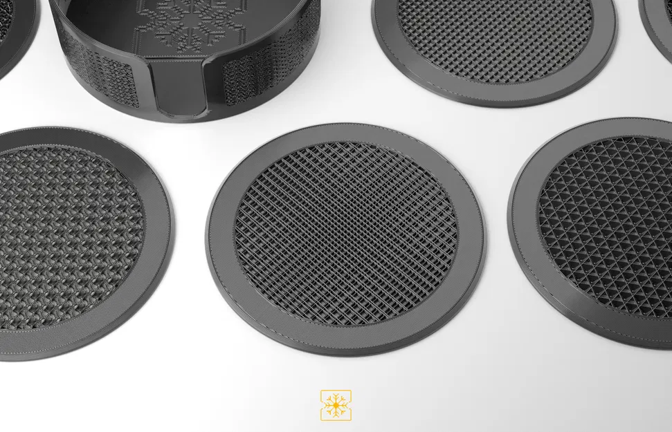 Freezing Pixels - Đế Lót Ly Họa Tiết Lưới - Bộ 12 Cái - Image 7