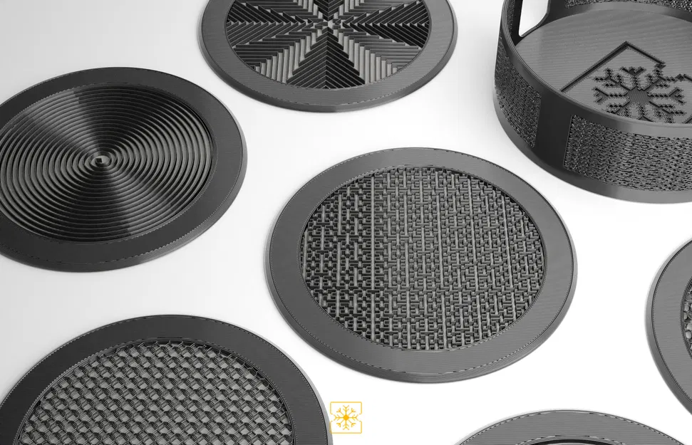 Freezing Pixels - Đế Lót Ly Họa Tiết Lưới - Bộ 12 Cái - Image 11