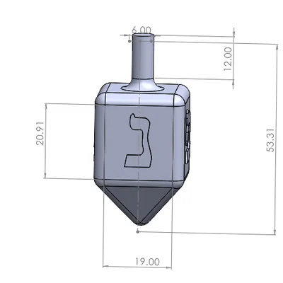 Dreidel Do Thái Đơn Giản