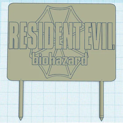 Bảng Resident Evil VII cho Diorama