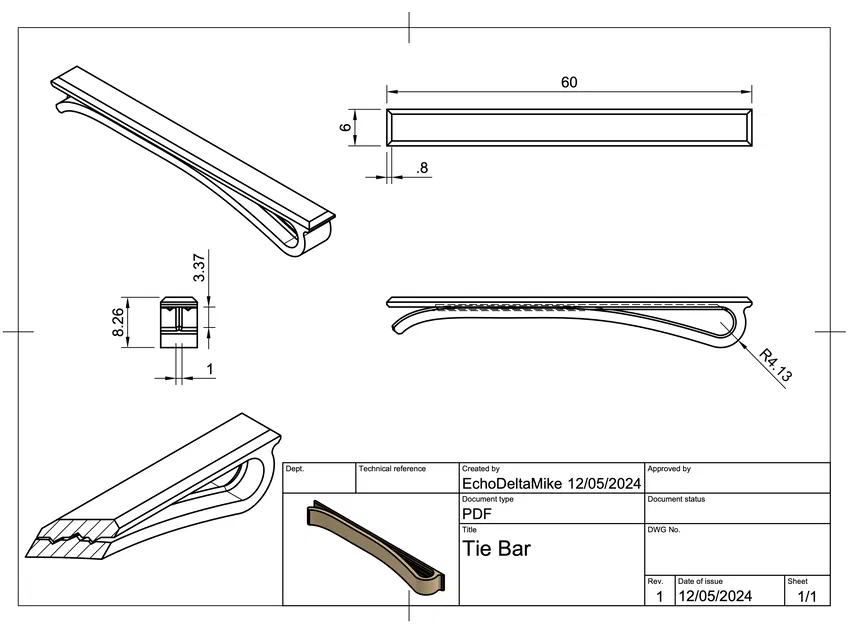 Thanh Cà Vạt / Kẹp Cà Vạt - Image 3