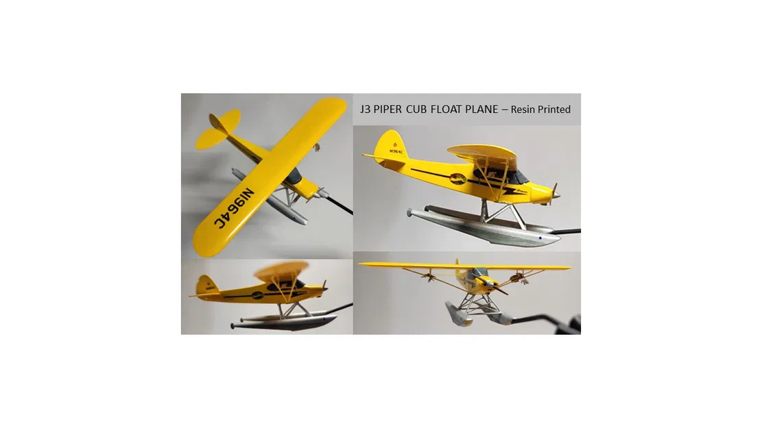 Mô Hình Máy Bay J3 Piper Cub Gắn Phao Nổi - Image 1