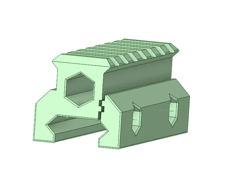 Riser Picatinny 22mm 7 Khe - Image 1