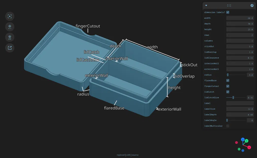 Hộp tham số với nắp - Image 1