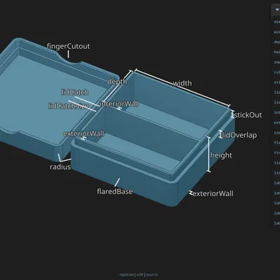 Hộp tham số với nắp