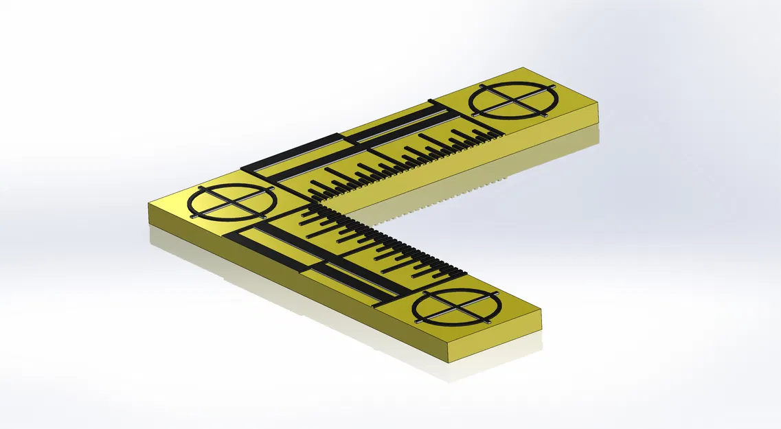 Thước đo từ tính - Thước đo pháp y (Inch) - Image 1