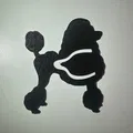 Dấu trang hình chó Poodle - Thumbnail 2