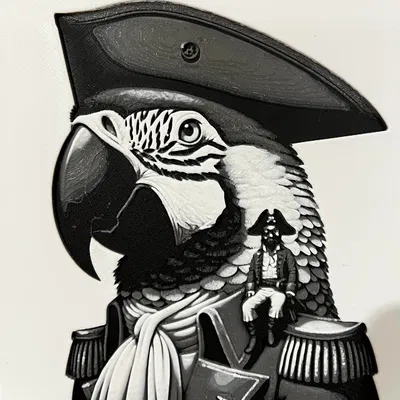 Vẹt Cướp Biển - Mô Hình In 3D Độc Đáo