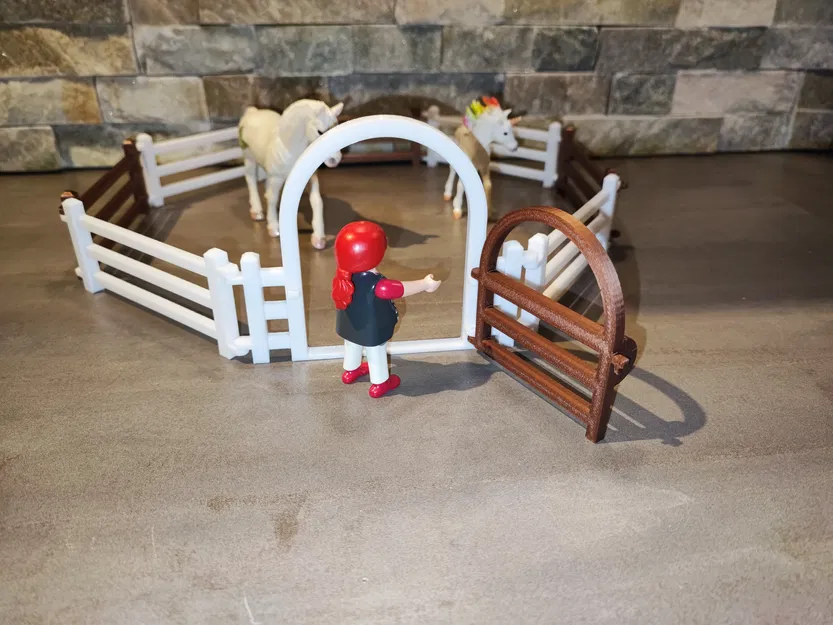 Hàng rào ngựa Playmobil / cổng và hàng rào - Image 2