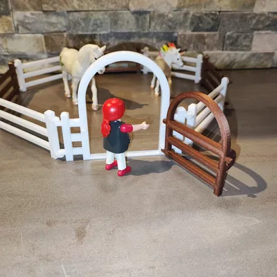 Hàng rào ngựa Playmobil / cổng và hàng rào