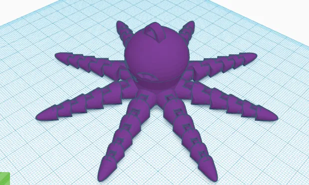 Bạch tuộc dễ thương in tại chỗ (mô hình gốc)(làm bằng tinkercad) - Image 2