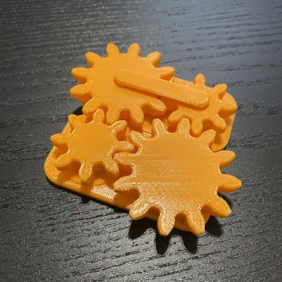 Mô hình đồ chơi bánh răng xoay in liền mạch