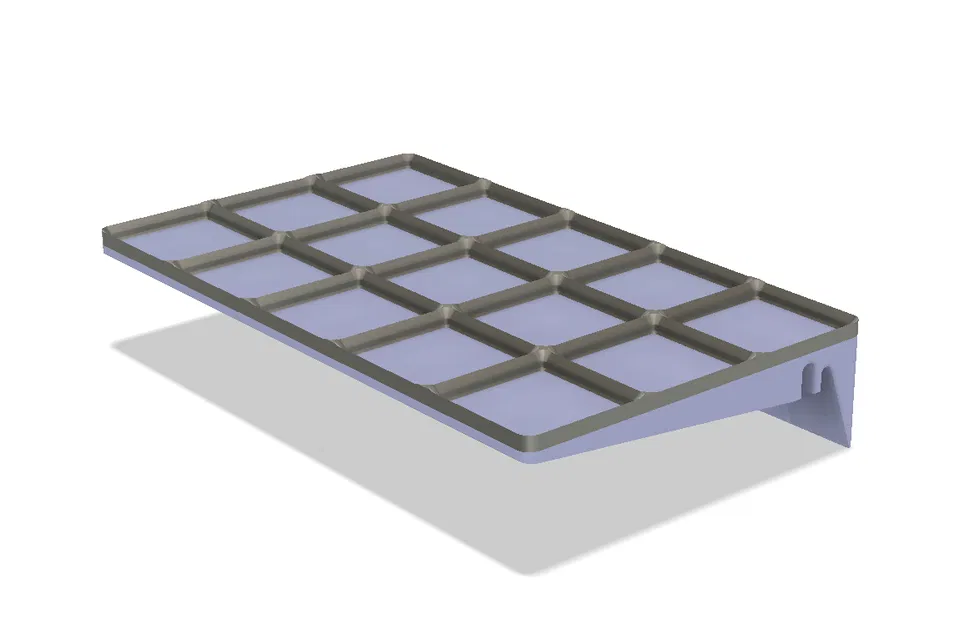 Kệ gắn trên Ikea Skadis cho đế Gridfinity 3x5 có nam châm - Image 3