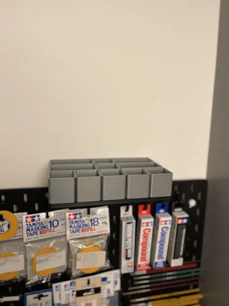 Kệ gắn trên Ikea Skadis cho đế Gridfinity 3x5 có nam châm - Image 6