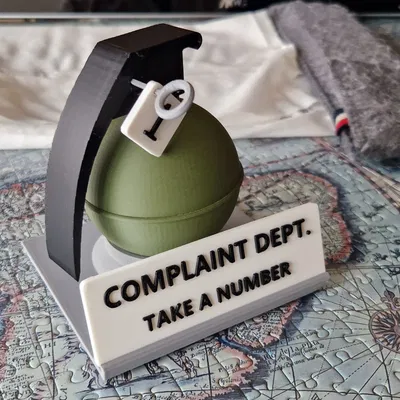 Mô hình lựu đạn ban Khiếu nại in 100%