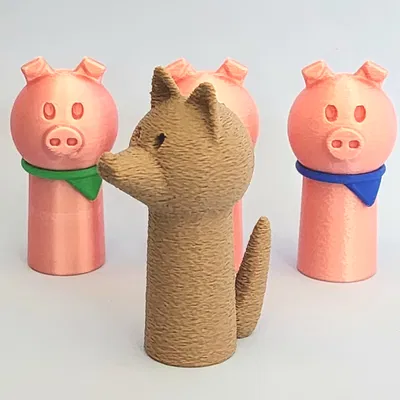 Bộ rối ngón tay Ba Chú Heo Con