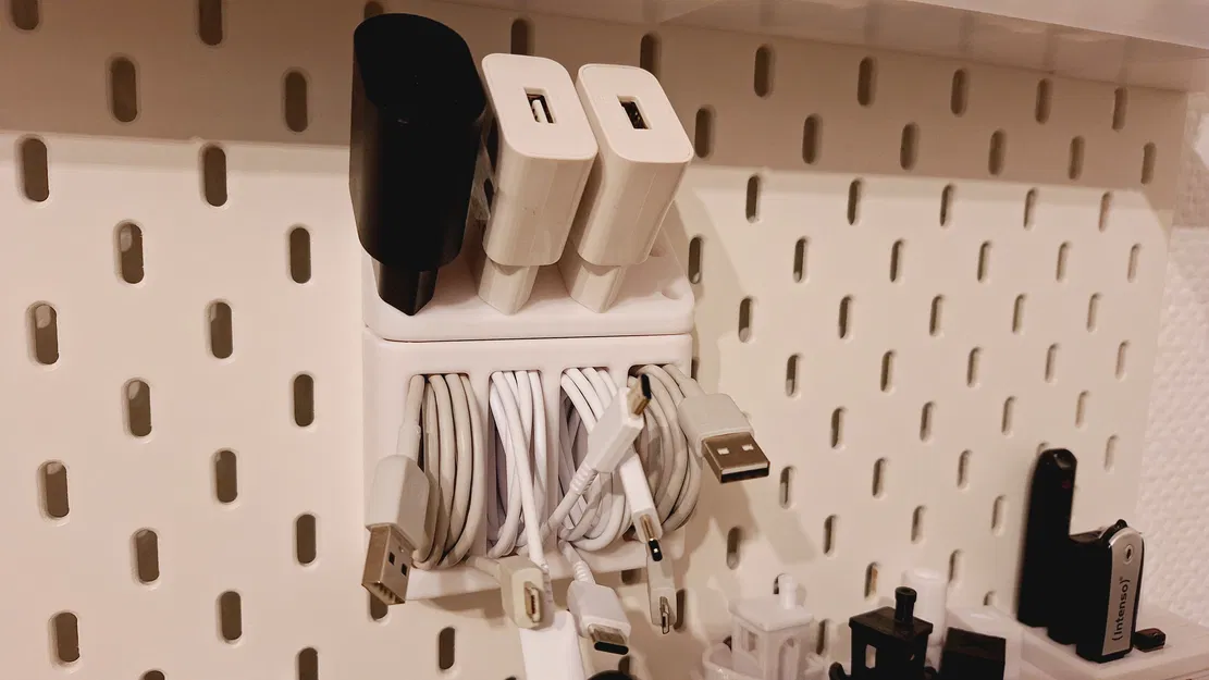 Giá Đỡ Cáp USB Cho Ikea Skadis [4 Cái] - Image 1