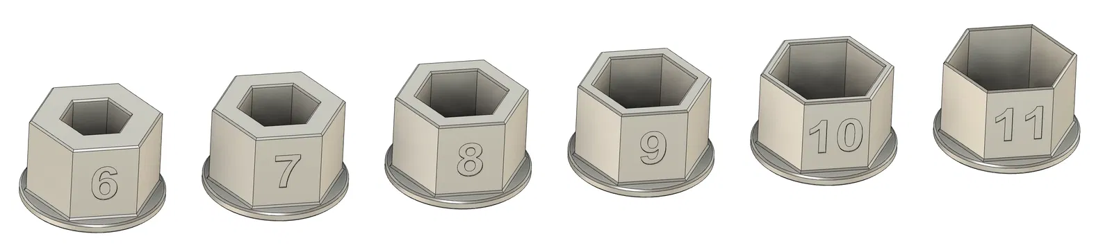 Adapter Socket HEX Nuts 12 - Image 1