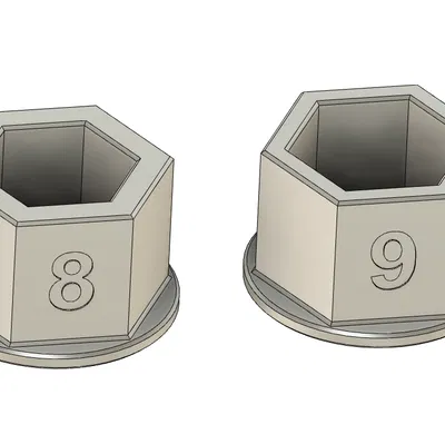 Adapter Socket HEX Nuts 12