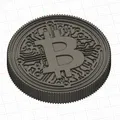 Nam Châm Bitcoin 40mm (Nam Châm 6x3mm hoặc 12x3mm) - Thumbnail 3