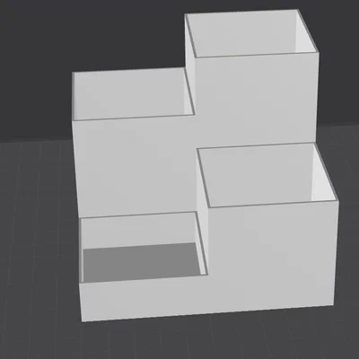 Hộp Đựng Bút 4 Ngăn Đế 10x10cm