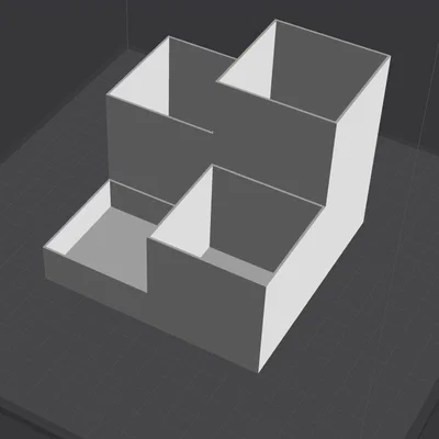 Hộp Đựng Bút 4 Ngăn Đế 10x10cm