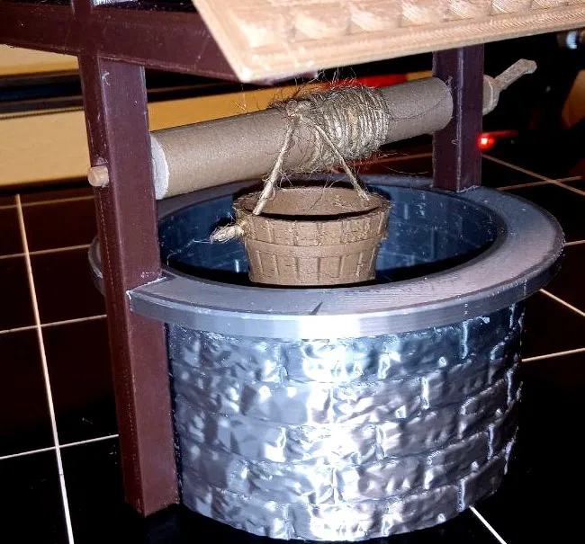 Mô hình giếng kéo tỉ lệ 1:100 có mái che - Image 2