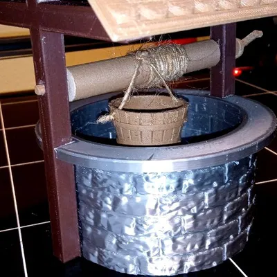 Mô hình giếng kéo tỉ lệ 1:100 có mái che