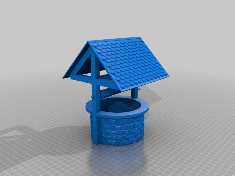 Mô hình giếng kéo tỉ lệ 1:100 có mái che - Image 4