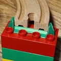 Bộ chuyển đổi tối giản giữa gạch Duplo và đường ray xe lửa gỗ - Thumbnail 1