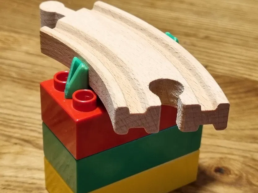 Bộ chuyển đổi tối giản giữa gạch Duplo và đường ray xe lửa gỗ - Image 3