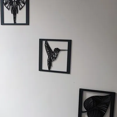 Thiết Kế Động Vật Hình Học Đóng Khung Treo Tường Nghệ Thuật