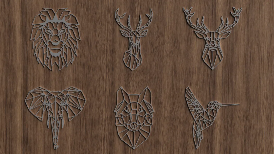 Bộ sưu tập các thiết kế động vật hình học - Image 1