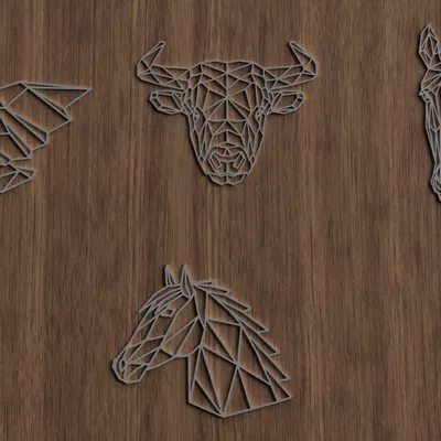 Bộ sưu tập các thiết kế động vật hình học