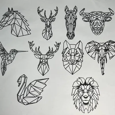 Bộ sưu tập các thiết kế động vật hình học