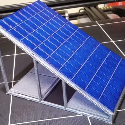 Mô Hình Tấm Pin Năng Lượng Mặt Trời Tỷ Lệ 1:100