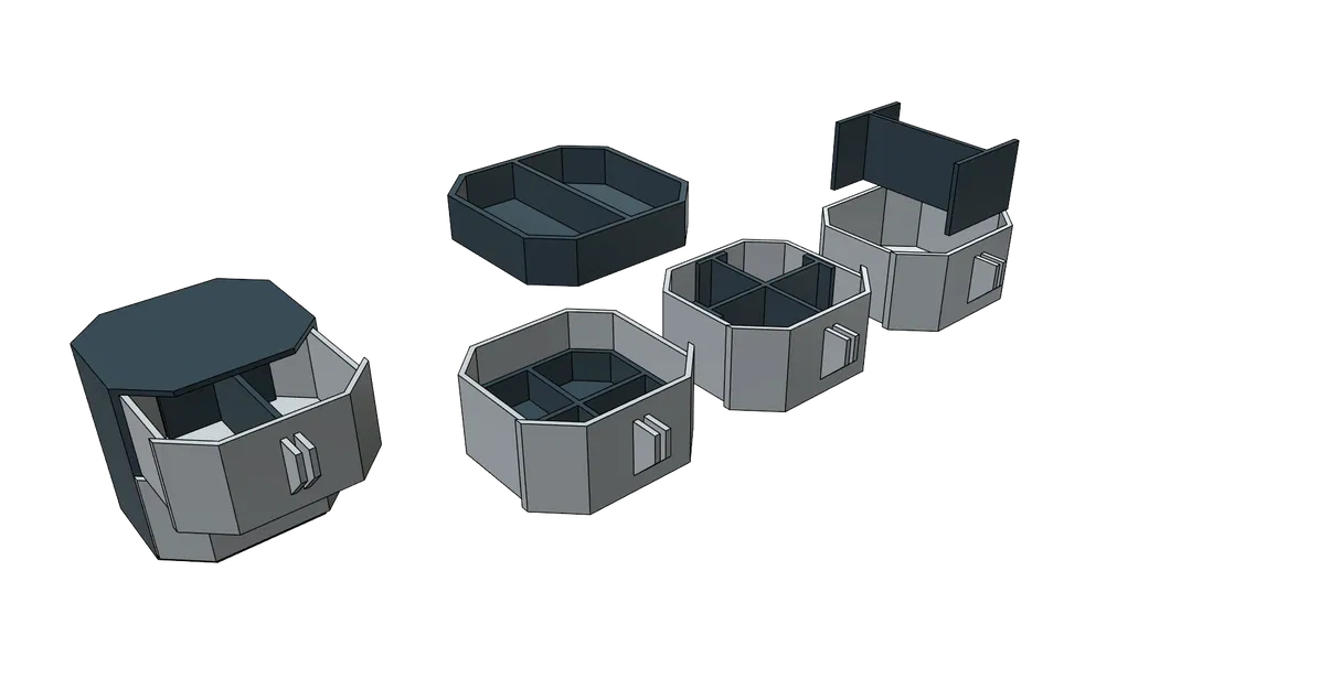 Hộp đựng ngăn kéo để bàn làm việc, văn phòng, trang sức, dễ in, không cần support - Image 1