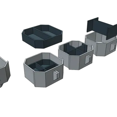 Hộp đựng ngăn kéo để bàn làm việc, văn phòng, trang sức, dễ in, không cần support