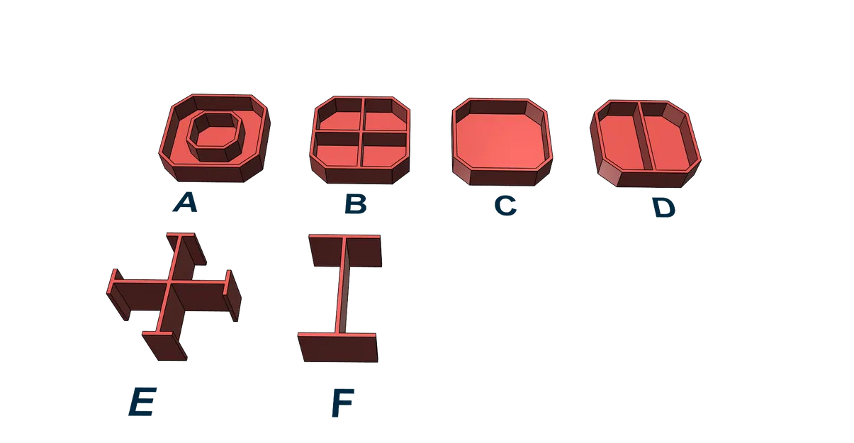 Hộp đựng ngăn kéo để bàn làm việc, văn phòng, trang sức, dễ in, không cần support - Image 4