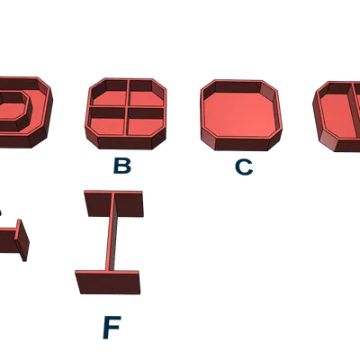 Hộp đựng ngăn kéo để bàn làm việc, văn phòng, trang sức, dễ in, không cần support