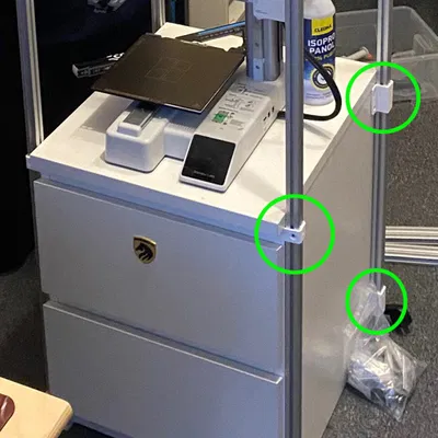 Giá đỡ IKEA MALM cho profile 20x20mm / Kệ máy in DIY