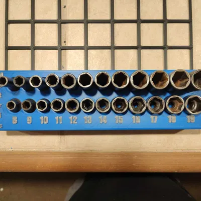 Kệ giữ tuýp Matco ADV Gridfinity. 8mm-19mm