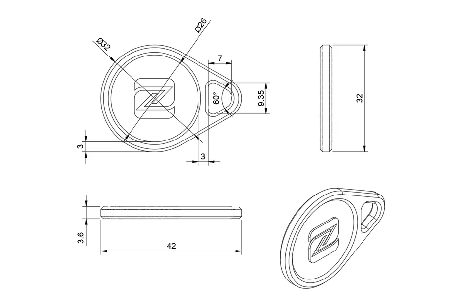 Móc Khóa NFC Hình Giọt Nước - Image 4